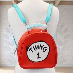 ❤️ Loungefly Dr Seuss Thing 1 and 2 Cosplay Mini Backpack Red